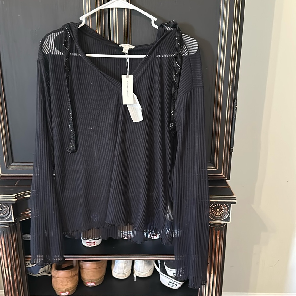 Pilcro Hoodie Sweater Black Small